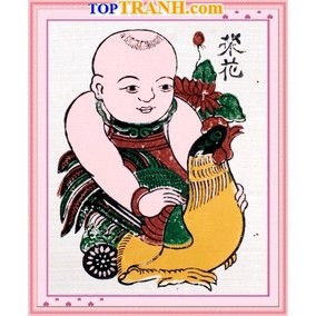Tranh thêu đông hồ vinh hoa